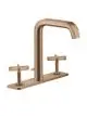 AXOR-HG-AXOR-Citterio-E-3-Loch-Waschtischarmatur-170-mit-Platte-und-Zugstangen-Ablaufgarnitur-Brushed-Red-Gold-36116310 gallery number 1